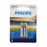 باتری Philips Premium Alkaline کارتی (2 تایی)