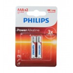 باتری نیم قلمی Philips Power Alkaline کارتی (2 تایی)