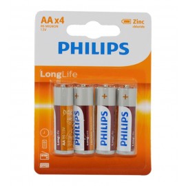 باتری قلمی Philips R6 Mignon کارتی (4 تایی)R6L4B