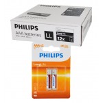 بسته 12 عددی باتری نیم قلمی Philips R03 Micro کارتی (2 تایی)
