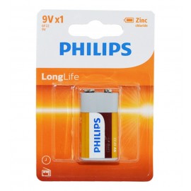 باتری کتابی Philips مدل Long Life 9V کارتی6F22L1B