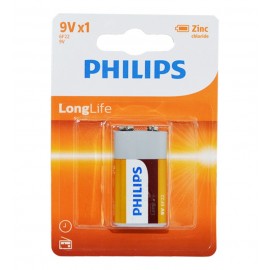 باتری کتابی Philips مدل Long Life 9V  کارتی6F22L1B