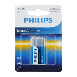 باتری کتابی Philips مدل Ultra Alkaline 9V 6LR61 کارتی6LR61E1B