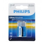 باتری کتابی Philips مدل Ultra Alkaline 9V 6LR61 کارتی