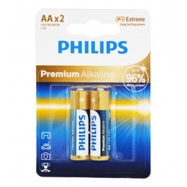 باتری قلمی Philips Premium Alkaline کارتی (2 تایی)LR6M2B