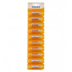 باتری نیم قلمی Philips Long Life کارتی(10 عددی)