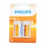 باتری سایز بزرگ Philips Long Life کارتی (2 تایی)