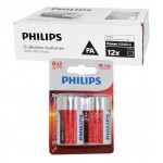 بسته 12 عددی باتری سایز بزرگ Philips Power Alkaline کارتی (2 تایی)