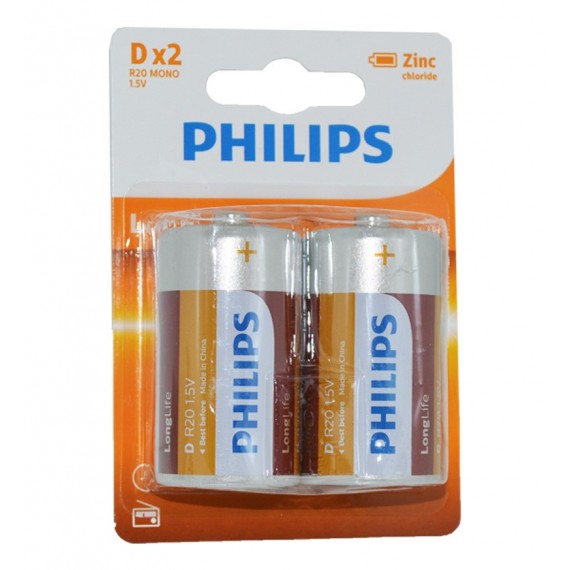 باتری سایز متوسط Philips کارتی (2 تایی)