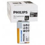 بسته 12 عددی باتری کتابی Philips مدل Long Life 9V 6F22 شیرینگ