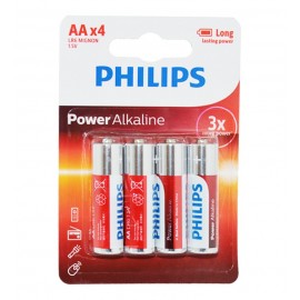 باتری قلمی Philips Power Alkaline کارتی (4 تایی)LR6P4B