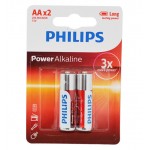 باتری قلمی Philips Power Alkaline کارتی (2 تایی)