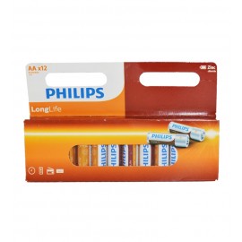 باتری قلمی Philips Long Life جعبه 12 عددیR6L12B