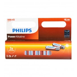 باتری نیم قلمی Philips Power Alkaline جعبه 12 عددیLR03P12B