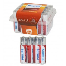 باتری نیم قلمی Philips Power Alkaline بسته (24 تایی)LR03P24P