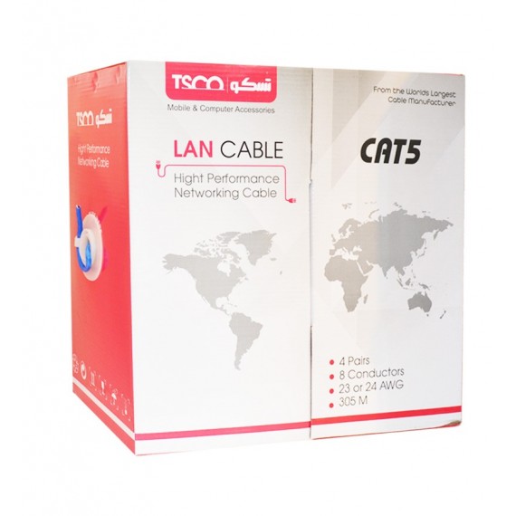 کابل شبکه CAT5 UTP طول 305 متر TSCO