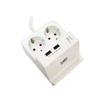 محافظ برق 2 خانه 1.5 متری Knet Plus مدل Kp-PS04-USB-SPD