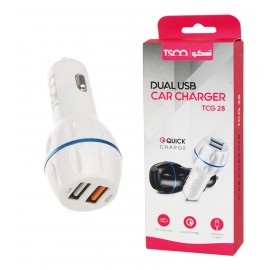 شارژر فندکی 2 پورت + کابل اندروید تسکو (TSCO) مدل TCG 28