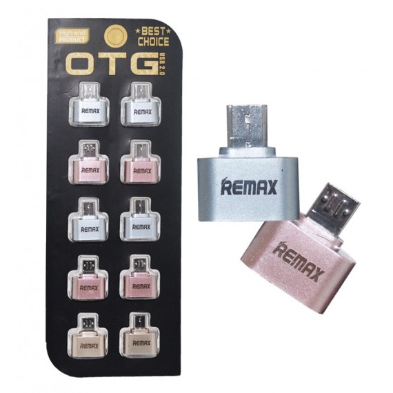 تبدیل OTG فلزی Remax بسته 10 تایی