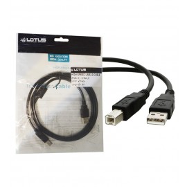 کابل پرینتر 2.0 USB لوتوس (LOTUS) طول 1.5 متر