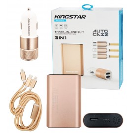 پاور بانک + شارژر فندکی KingStar مدل KP BOX70