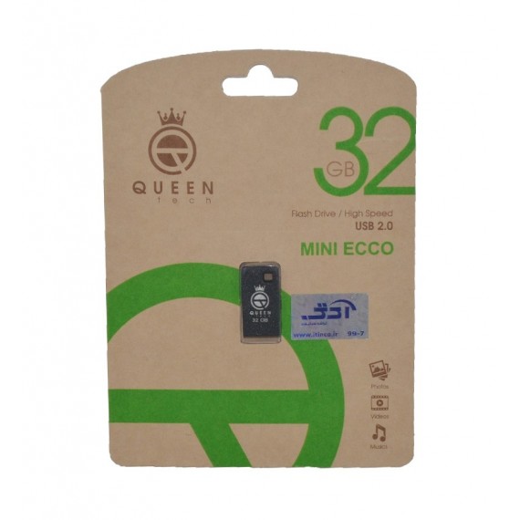 فلش Queen Tech مدل 32GB Mini Ecco