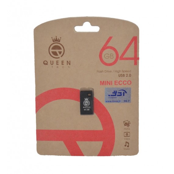 فلش Queen Tech مدل 64GB Mini Ecco