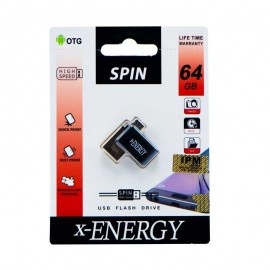 فلش ایکس انرژی (X-Energy) مدل 64GB SPIN OTG