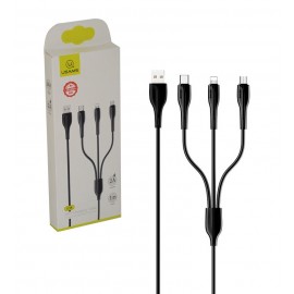 کابل 3 سر اندروید Type-c آیفون USAMS مدل U38 SJ374