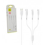 کابل 3 سر اندروید Type-c آیفون USAMS مدل U38 SJ374
