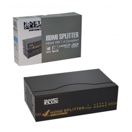 اسپلیتر 4 پورت Knet plus HDMI 3D 1.4 مدل KPS644