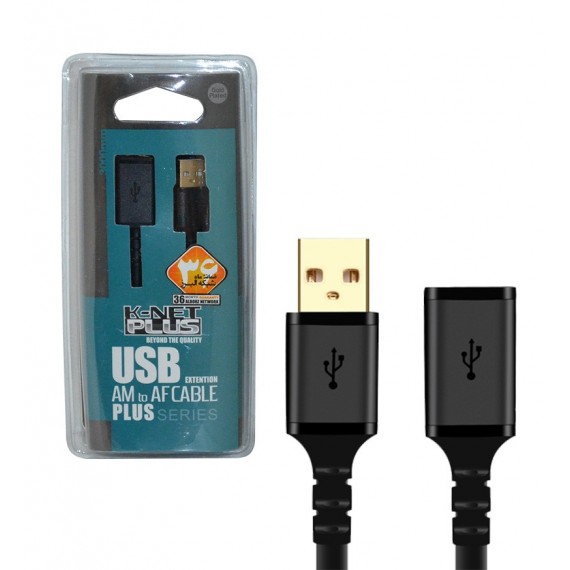 کابل افزایش طول USB طول 3 متر Knet Plus مدل KP-C4014