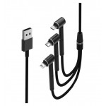 کابل 3 سر اندروید Type-c آیفون طول 1.2 متر TSCO مدل TC A100