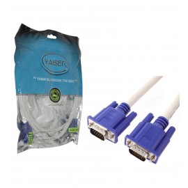 کابل VGA طول 1.5 متر3+4 KAISER سفید