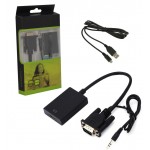 تبدیل VGA به HDMI + ورودی پاور microUSB + ورودی صدا KAISER