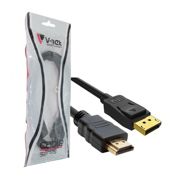 کابل تبدیل DisPlay PORT به HDMI طول 1.5 متر V-net