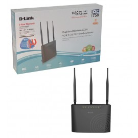 مودم +VDSL2/ADSL2 بی سیم 4 پورت D-Link مدل Dual Band DSL-2877AL