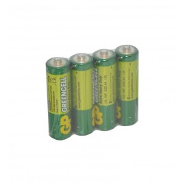 باتری نیم قلمی GP شیرینگ 4 تایی GREENCELL R03