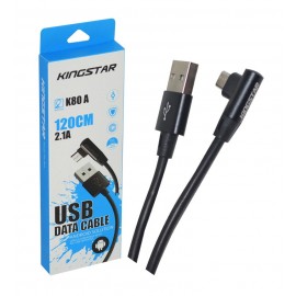 کابل اندروید طول 1.2 متر 90 درجه KINGSTAR مدل K80A