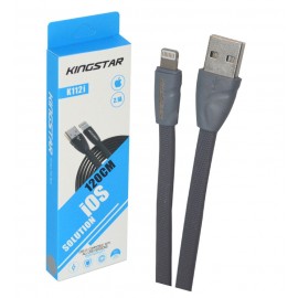 کابل آیفون Lightning فلت طول 1.2 متر KINGSTAR مدل K112i