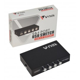 USB سوئیچ دستی چهار پورت V-net
