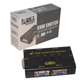 KVM سوئیچ Auto چهار پورت کی نت پلاس (Knet Plus) مدل KP-U624 usb