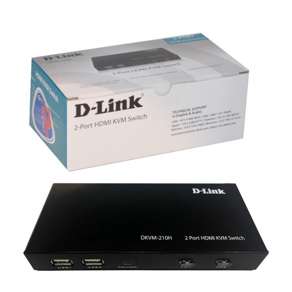 KVM سوئیچ HDMI دو پورت D-Link مدل DKVM-210H