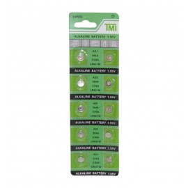 باتری سکه ای TMI مدل Alkaline LR621W AG1 (کارتی 10 تایی)