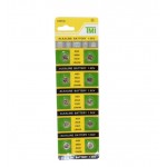 باتری سکه ای TMI مدل Alkaline LR41W AG3 (کارتی 10 تایی)