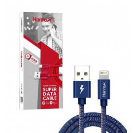 کابل آیفون (lightning) پارچه ای طول 1 متر Hanrox مدل C80