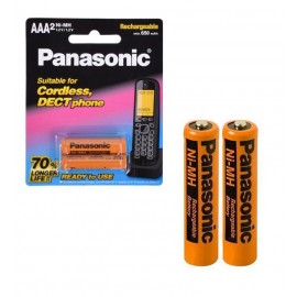 باتری نیم قلمی شارژی Panasonic مدل BK-4LDAW 650mAh (کارتی 2 تایی)