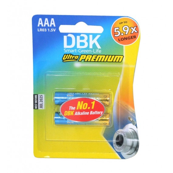 باتری نیم قلمی DBK مدل LR03 Ultra PREMIUM