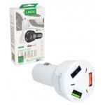 فست شارژر فندکی 3 پورت + کابل اندروید LINDO مدل LCC-001
