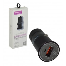 شارژر فندکی فست تک پورت KOLUMAN + کابل اندروید کنفی مدل KC-705